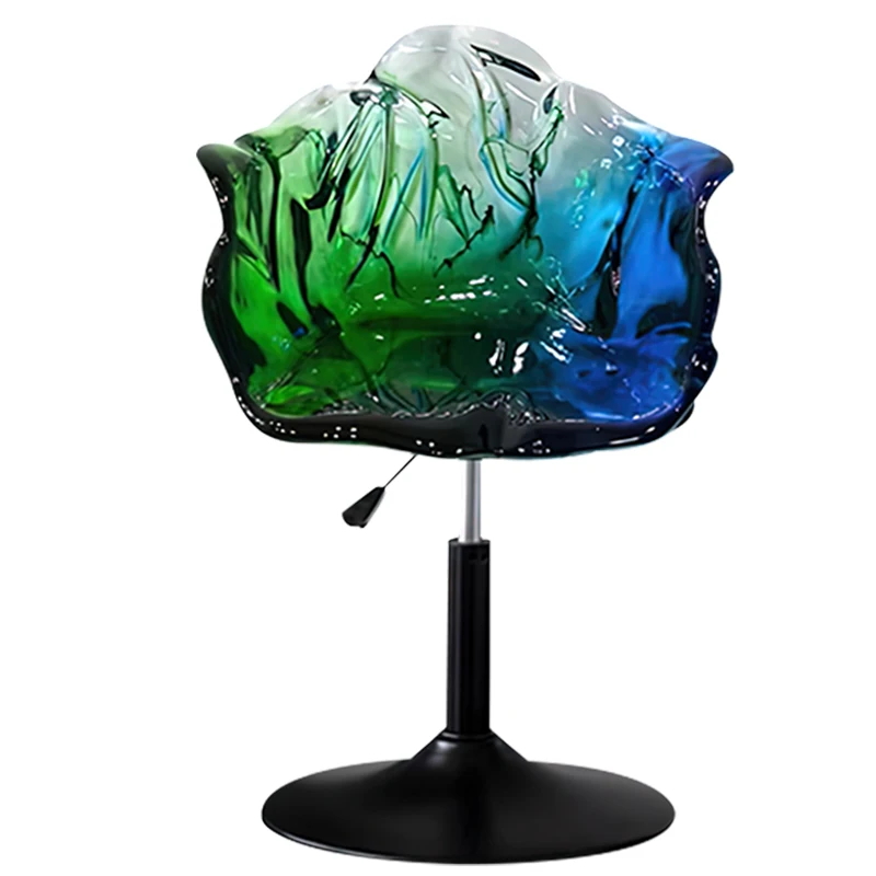 

bar chairs, high-end dining chairs, transparent resin, light luxury home furnishing commercial, can lift custom furniture
