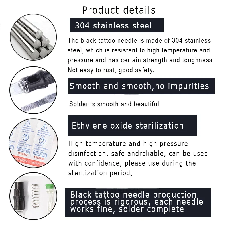 Одноразовые иглы для татуировки, полуперманентные иглы для макияжа бровей и губ для тату-машины, ручка, профессиональные иглы для тату-картриджей