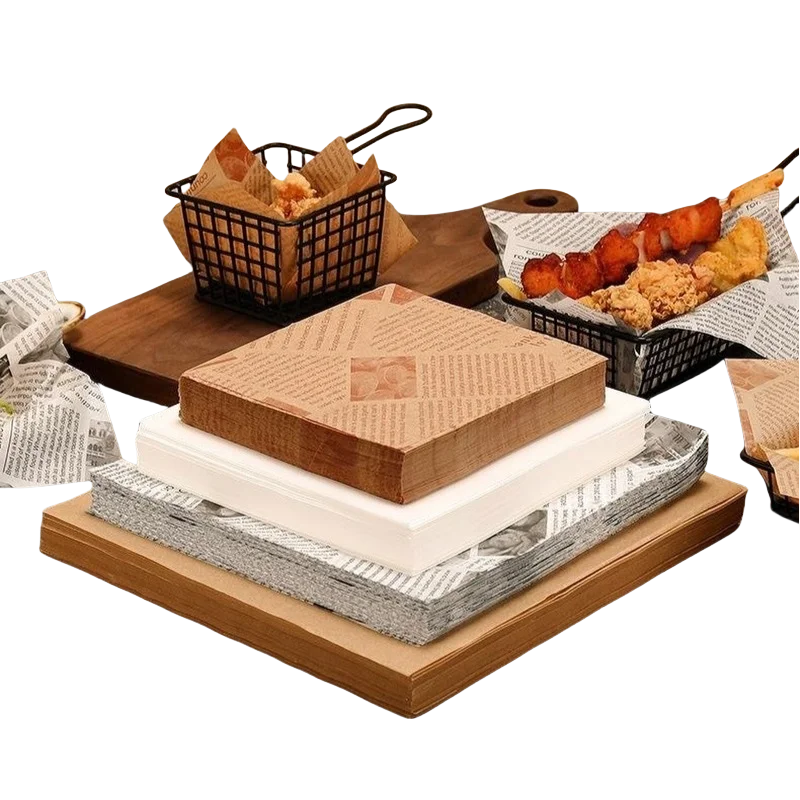 

5000pcs Custom Branded Food-Safe Reusable Greaseproof Baking Parchment Paper Sheets for Sandwich Hamburger Bread Pastry Wrapping