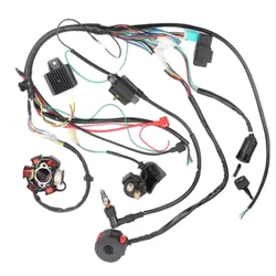 完全な電気配線ハーネス織機、50cc 70cc 90cc 110cc 125ccオートバイatvクワッドピットバイクバギーゴーカート用CDIコイル