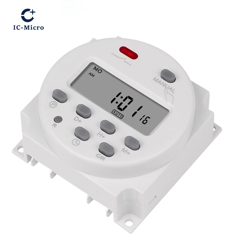 GTHURCS 220V 110V 24V 12V CN101A Timer Switch Digital LCD Power Timer Programmable Time Switch Relay 16A high quality CN101