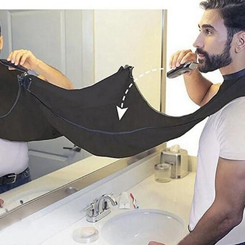 Shaving Apron,Beard Hair Catcher For Men Shaving&Trimming Beard Cape Grooming Cloth Waterproof With Suction Cup Easy Install