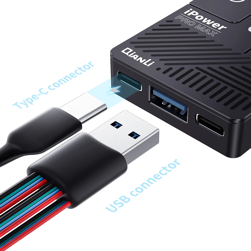QIANLI IPower Pro Max 8th Supply Test Cable DC Power Control Test Line Battery Data Simulation,One Key to boot for iPhone 6-16PM