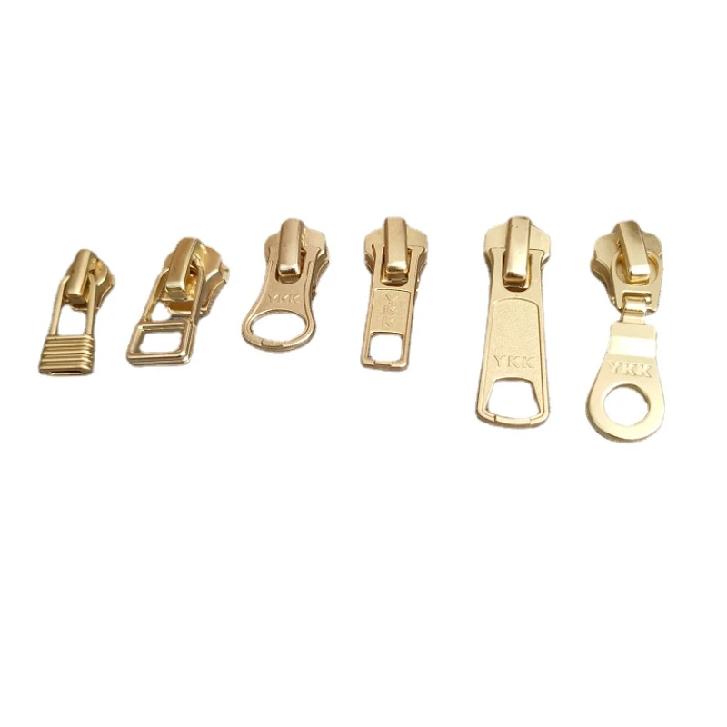 20pcs/Lot 3# 5# Auto Lock Ykk Metal Zipper Slider Pull Vintage Gold Silver Jacket Repair Tailor Sewing Accessory