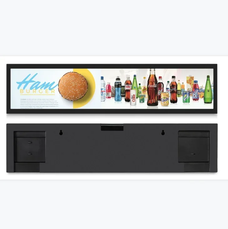 24 inch ultra wide LCD digital signage ri3288 rk3399 bar LCD display screen with android for marketing