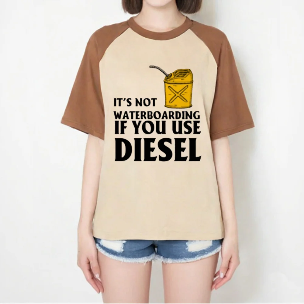 It's Not Waterboarding If You Use Diesel female Breathable Trendy Vintage t-shirt Grunge Classic kawaii harajuku Retro women