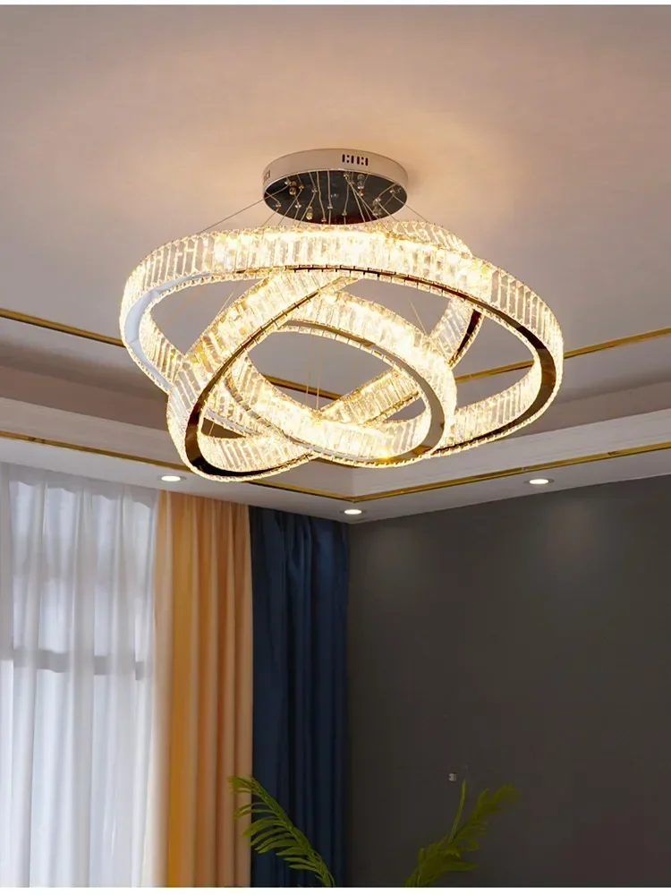 

K9 Crystal LED living room chandelier modern luxury lamp ceiling 110V-220V led lights