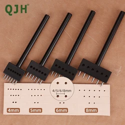 1set Leather Belt Hole Punching Tool, DIY Round Hole Puncher, Leather Craftwork Circle Hole Making Tool, Spacing 4/5/6/8mm