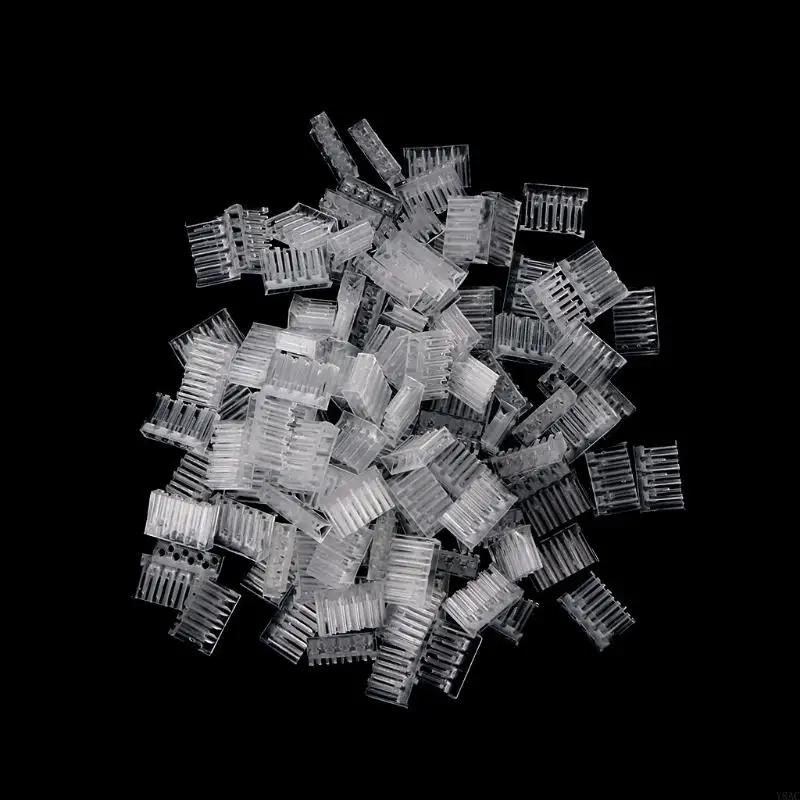 Y8AC 100 PCS RJ45 8P8C CAT6 / CAT6E Connector Plug Modular Untuk Kabel Jaringan Lan Poe