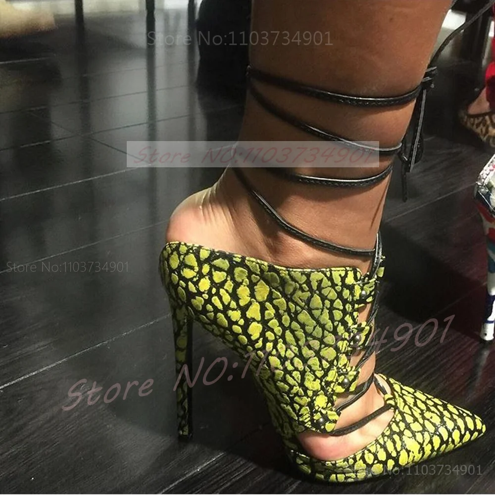 Gele luipaard slingback sandal - Street Fashion Rome recensie en prijs