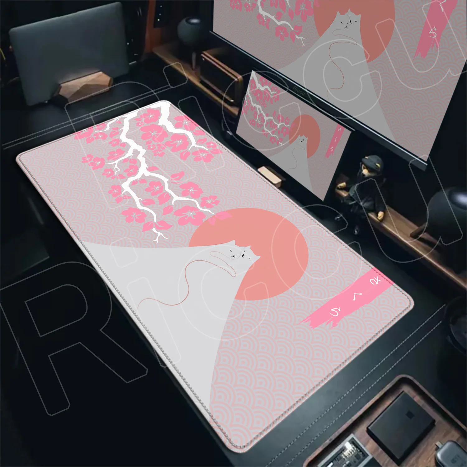 

Large Pink Sakura Mice Mat Cherry Blossom Mouse Pad Gaming Home New HD Mousepad XXL Keyboard Pad Office Non-Slip Carpet Desk Mat