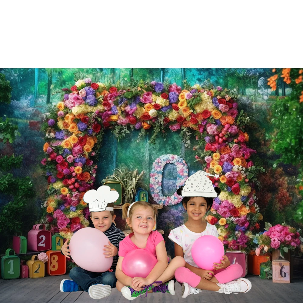 Bonvvie Photography Backdrop Flower Book Back to School Students Graduate Party Decor Banner Photocall Background Photo Studio