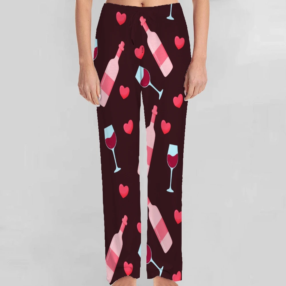 Pantalon de pyjama unisexe à motif de bouteille de vin pour hommes et femmes, pantalon de salon, bas de pyjama de sommeil super doux avec poches, Wstring de proximité