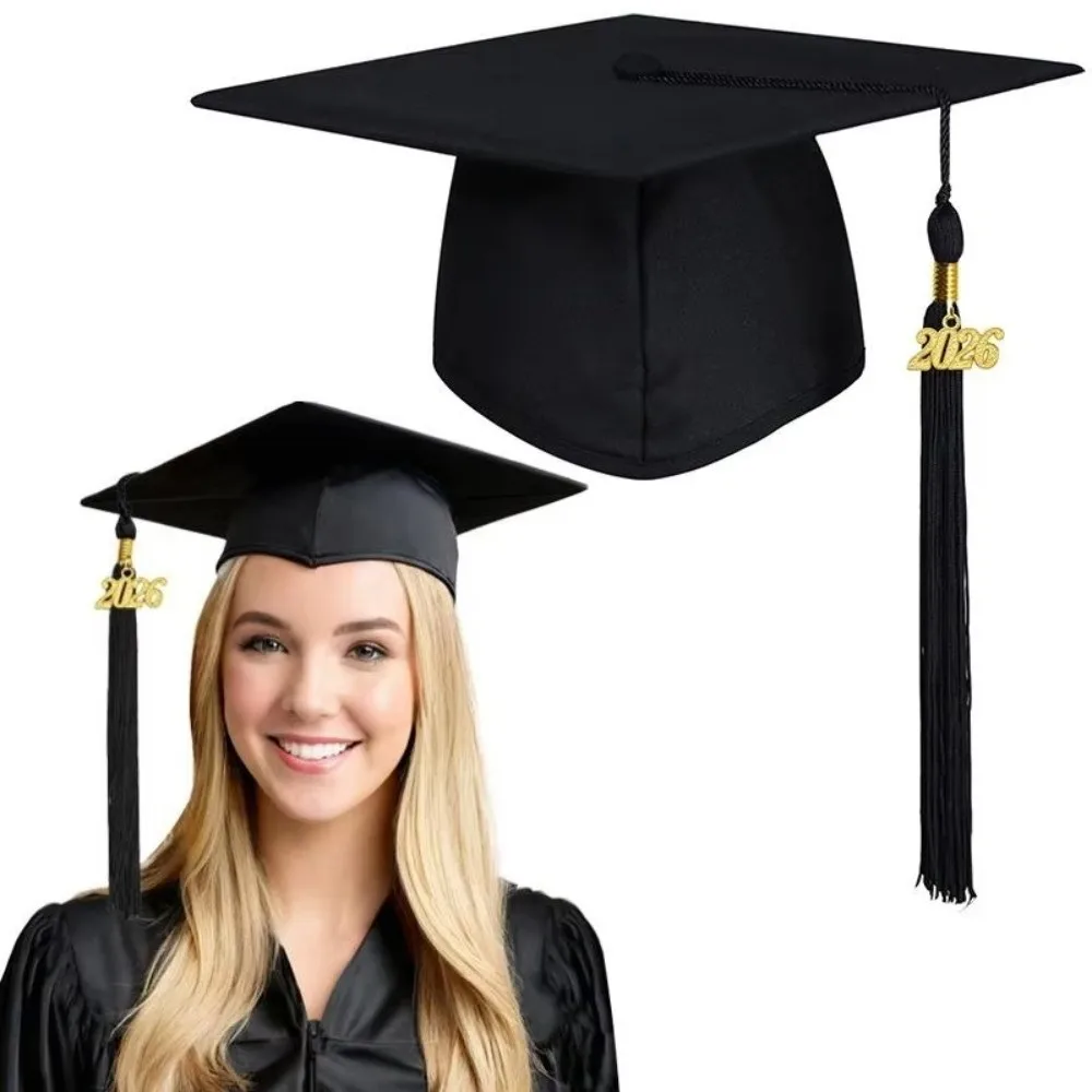 Unisex with Tassel 2026 Graduation Cap Breathable Matte DIY Graduation Academic Hat Bachelor Academic Hat College Graduations