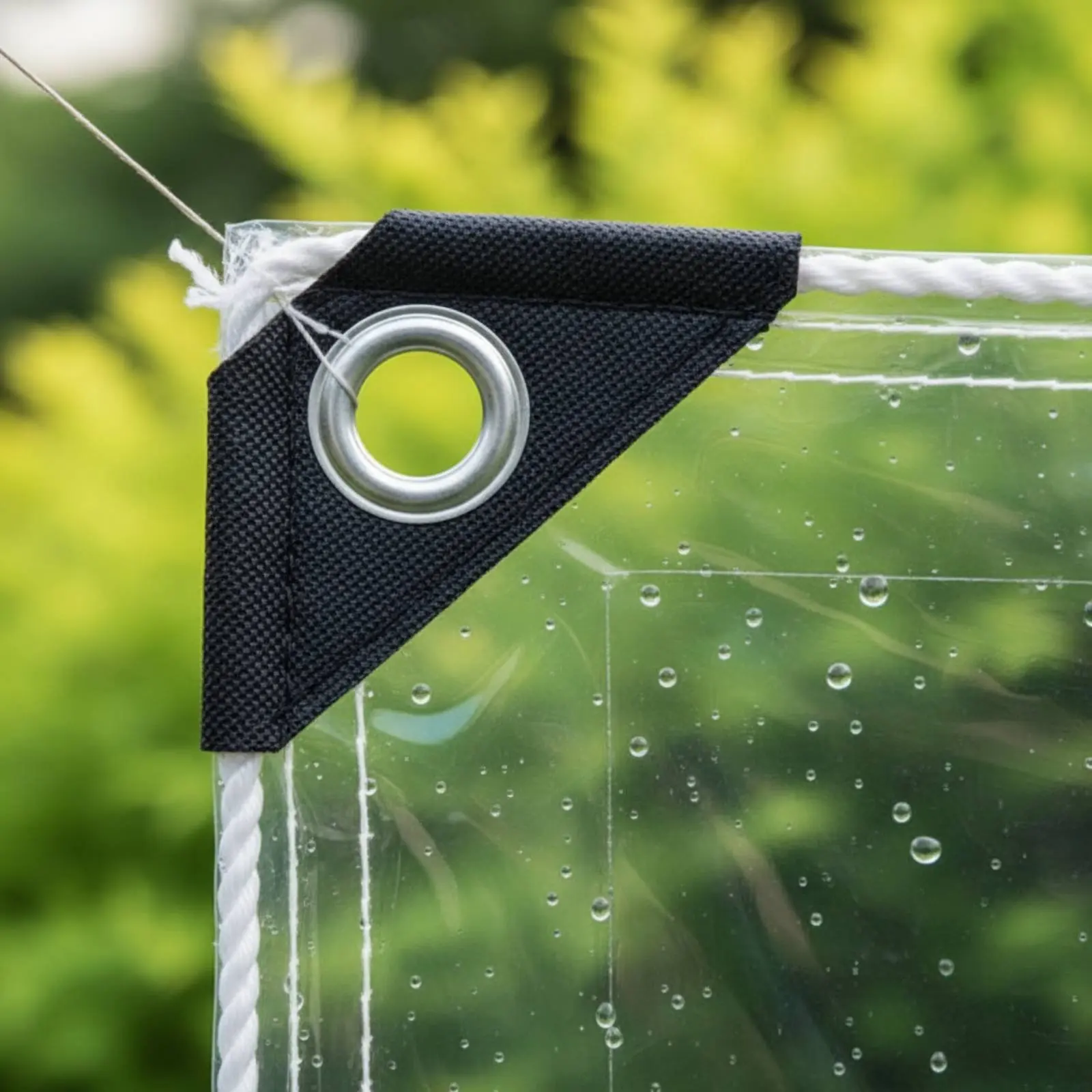 

Clear PVC Tarpaulin Windproof Sturdy Duty Clear Tarp Transparent Tarp Reinforced Edges Outdoor Cover Protection for Greenhouse