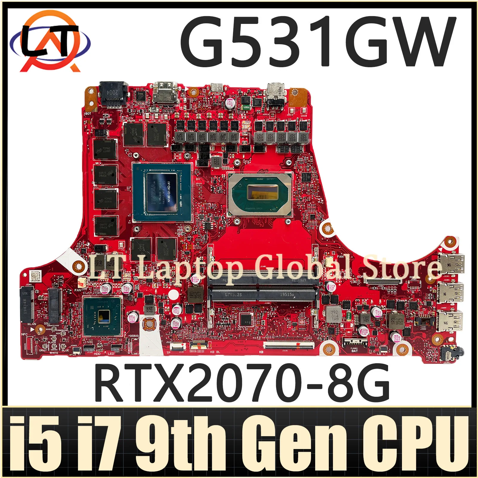 

LT Laptop G531GW Motherboard For ASUS G731GW G531GV G731GV G531GU G731GU G531GD G731G S5D S7D mainboard i5 i7 9th Gen V6G/V8G