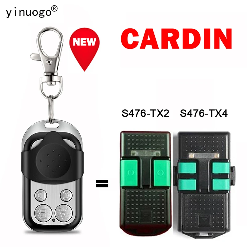 

CARDIN S476-TX2 S476-TX4 Garage Door Remote Control Fixed Code Clone 433MHz Handheld Transmitter Garage Door/Gate Remote Control