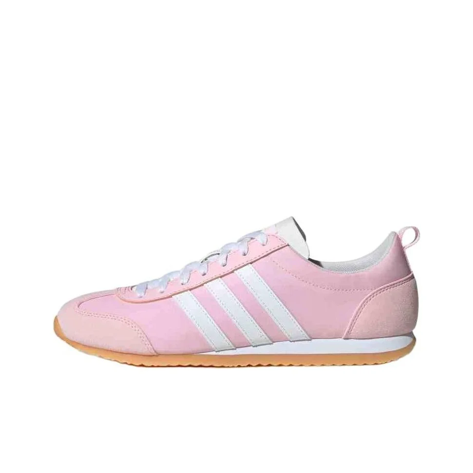 Adidas VS JOG 2.0 Comfortable Low top Casual Shoes Unisex Pink White JR4650