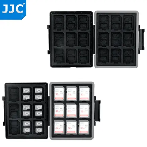 JJC-54 슬롯 메모리 카드 케이스 홀더 지갑 정리함, 36 TF 마이크로 SD MSD + 18 SD SDXC SDHC 카드 스토리지 박스 키퍼 프로텍터