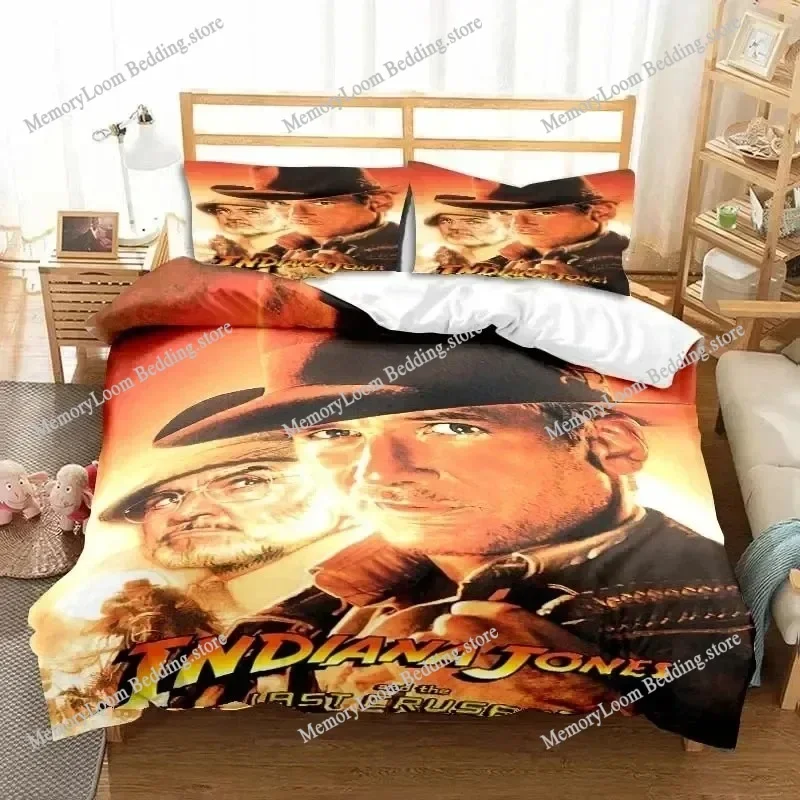 Indiana Jones The Dial of Destiny Stylish Bedding Set Single Double King Size Boys Bedroom Quilt Cover Duvet Cover Set Gift