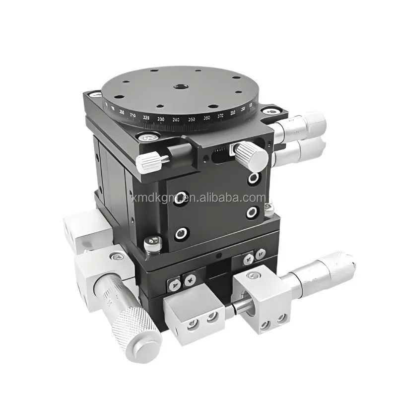 60mm XYZ Rotary Manual Multi-Axis Stages Dual Cross Roller Guide Rail Linear Precision Positioning Table with Micrometer