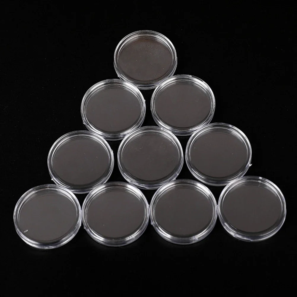 100pcs 30mm Clear Coin Capsule Holder Storage Box Case For Coin Medal Collectable Box Case Capsules Protection Boxes Container