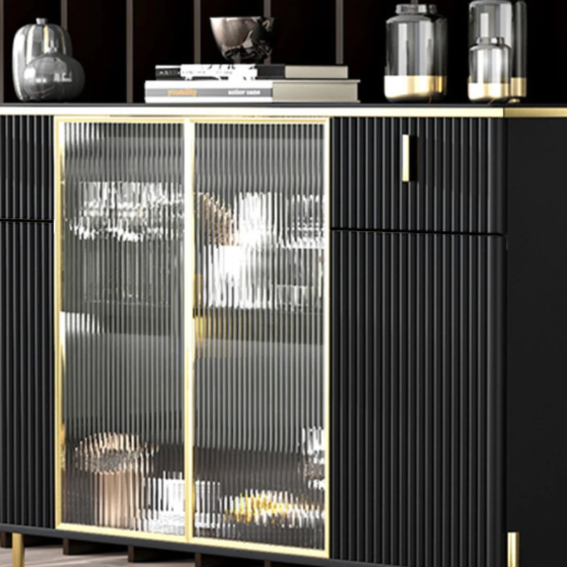 

Integrated rock board dining cabinet, wall facing tea and water cabinet, kitchen microwave, bowl cabinet, living room