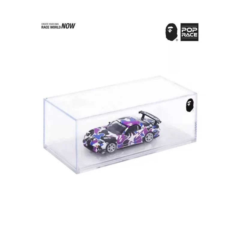 HEC Beijing POPRACE 1/64 Alloy RX7 FD3S Yurong Camouflage Painted Car Model, Collectible Automotive Decoration, Gift for Car Ent