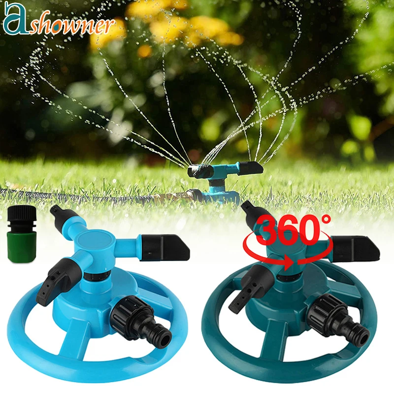 

Garden Lawn Sprinkler 360 Degree Automatic Rotating Garden Irrigation Sprinklers Lawn Water Sprinklers System With Nozzle