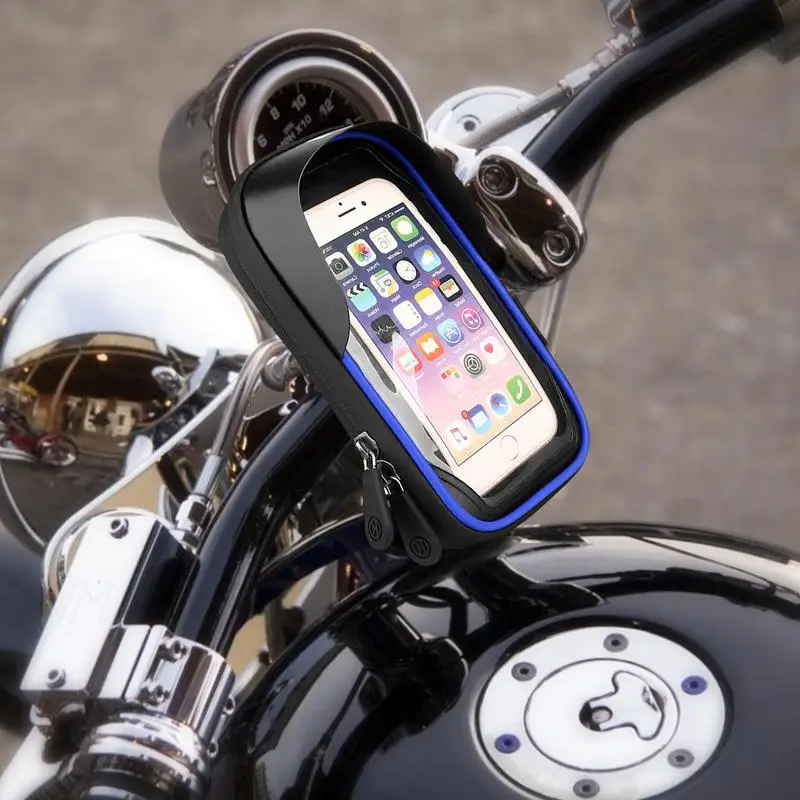 Waterproof Bicycle Phone Holder Stand Motorcycle Handlebar Mount Bag Cases Universal 6.4inch Phone Holder For Huawei For Xiaomi