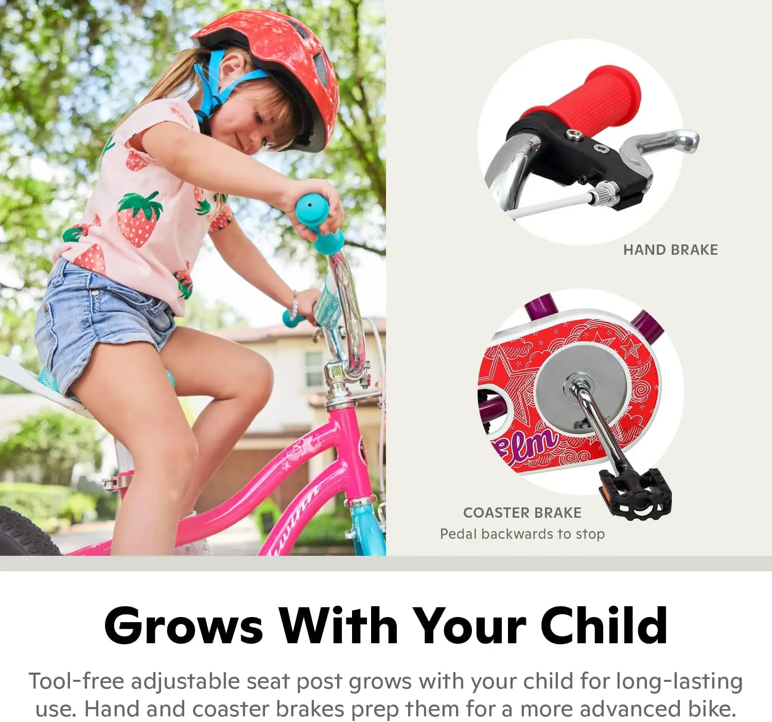 Maluch i rower dla dzieci, dla dziewcząt i chłopców, koła Cal, w tym koła treningowe, kosz lub numer rejestracyjny, w wieku 2-9 lat Ol