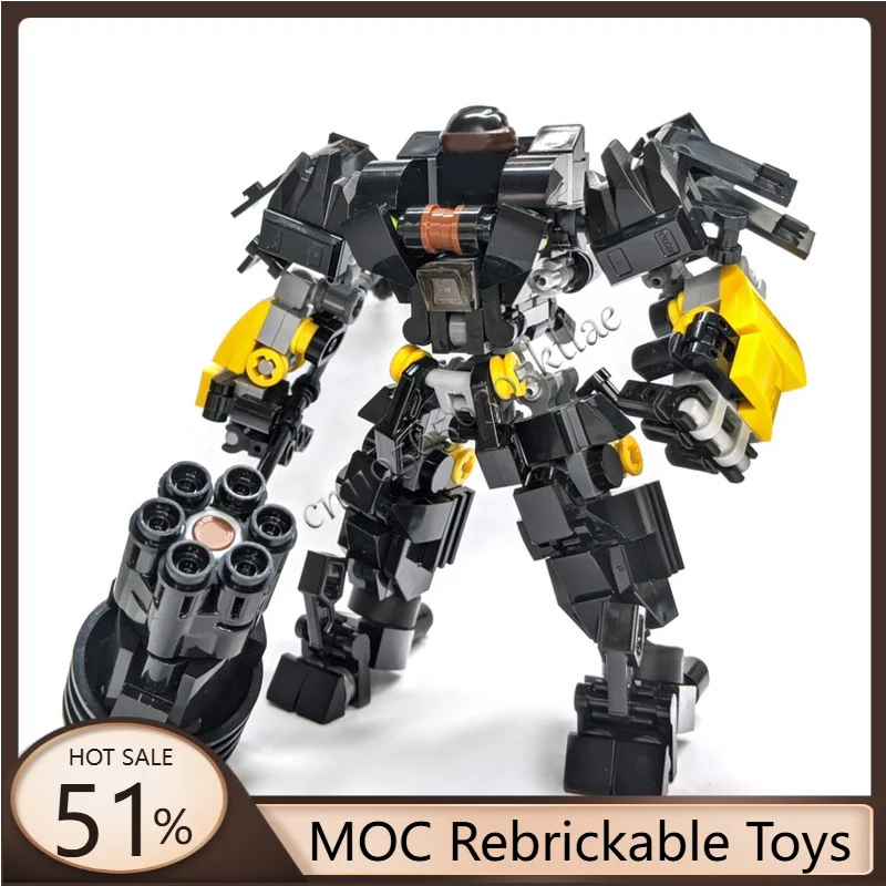 

НОВЫЙ 284 шт. MOC, креативные строительные блоки, супер крутой робот, кирпичи, модель, обучающая игрушка «сделай сам», сборка для детей, праздничные подарки