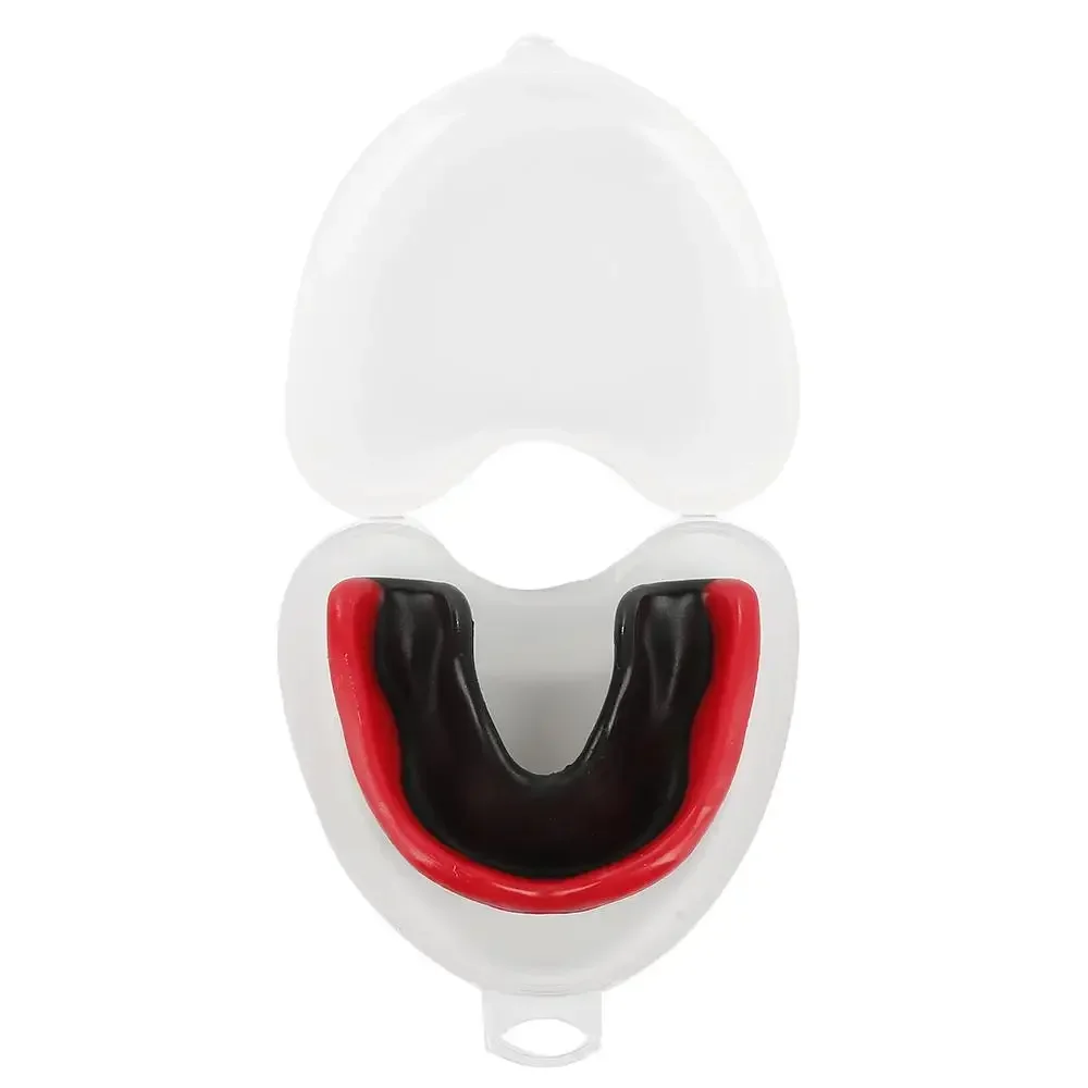 권투 마우스 가드 치아 보호대 중괄호 권투 치아 보호대 치아 가드 스포츠 중괄호 치열 교정 기기 트레이너