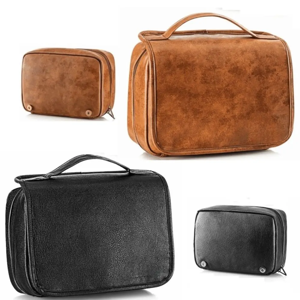 

Косметичка с несколькими карманами, водонепроницаемая дизайнерская подвесная сумка для туалетных принадлежностей из искусственной кожи, большой размер, набор Dopp для хранения туалетных принадлежностей