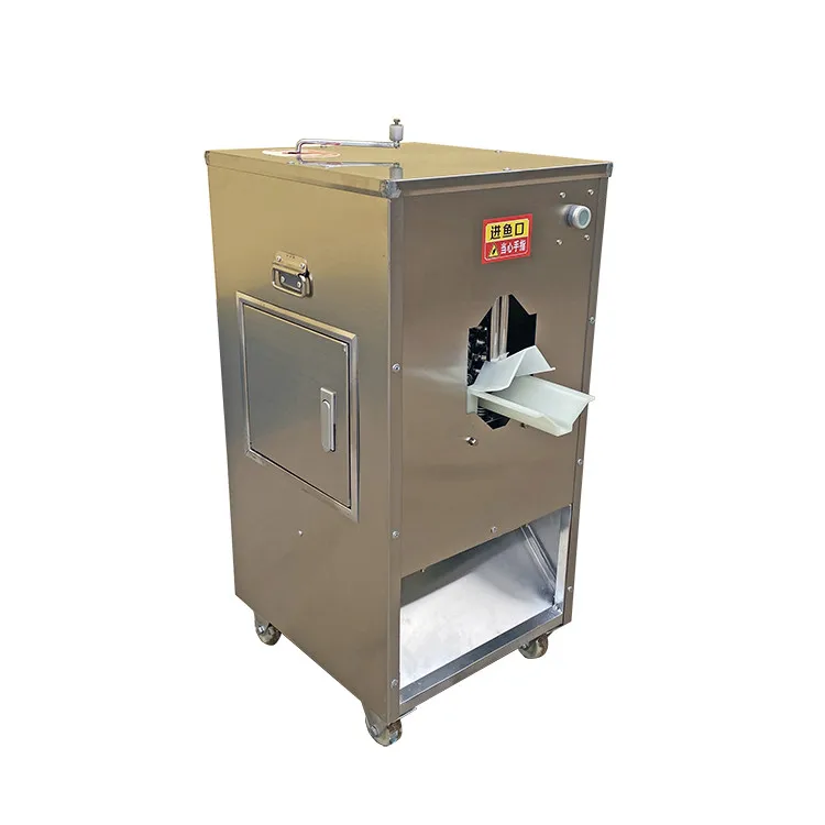 Automatic Small Fish Back Cutting & Scale Peeling Skinning Machine Stainless Steel 40-60 Pcs/Min