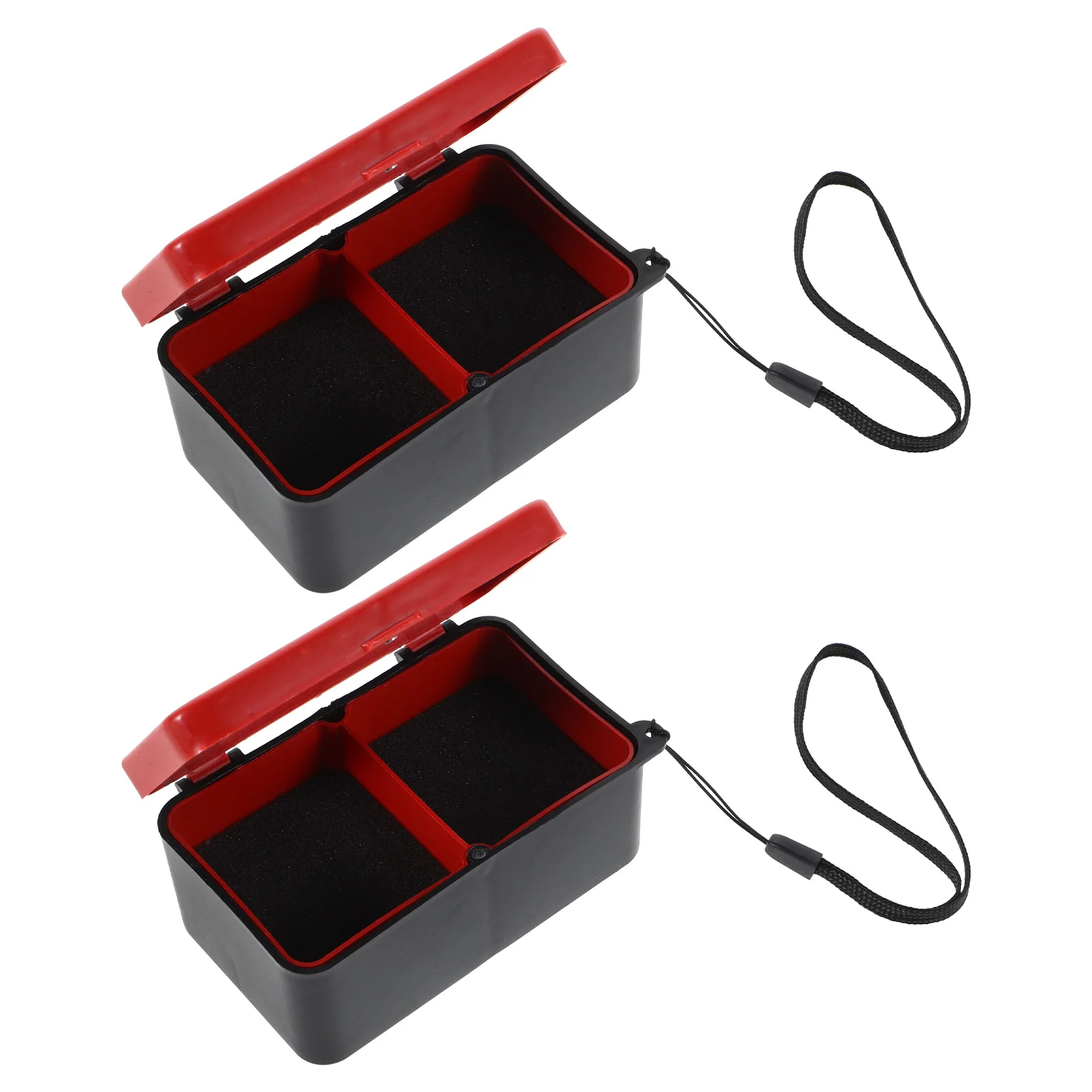 

2pcs Fishing Bait Box for Red Worm Bead Lure Kit Container Plastic Child Proof Portable Tackle Storage