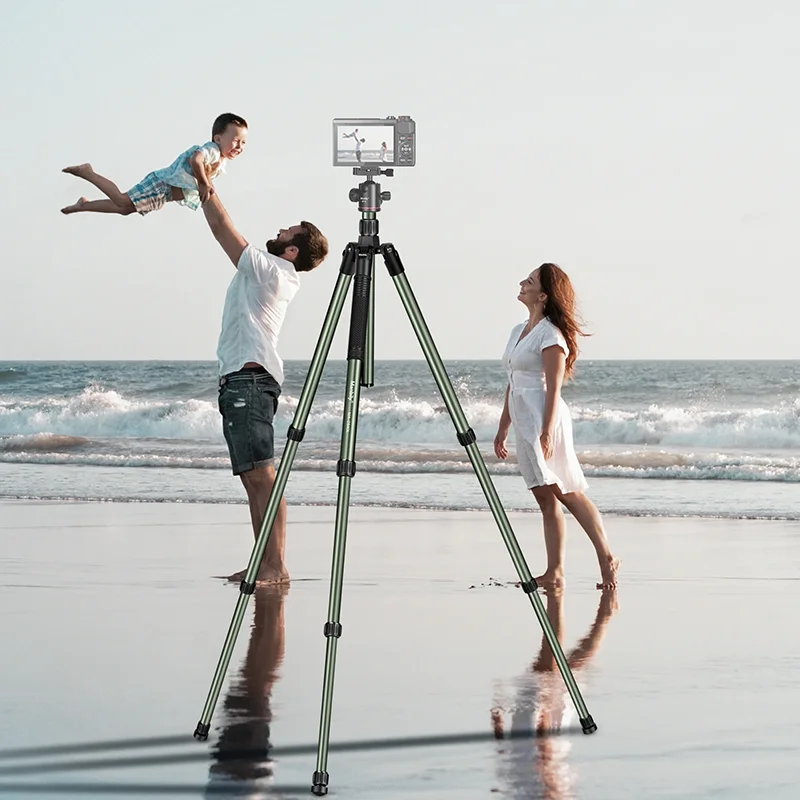 Manbily MA-284GL حامل ثلاثي محمول من الألومنيوم للاستخدام الخارجي للصيد مع حامل ثلاثي احترافي للتصوير الفوتوغرافي U-1V-Yoke Max.load 10 كجم