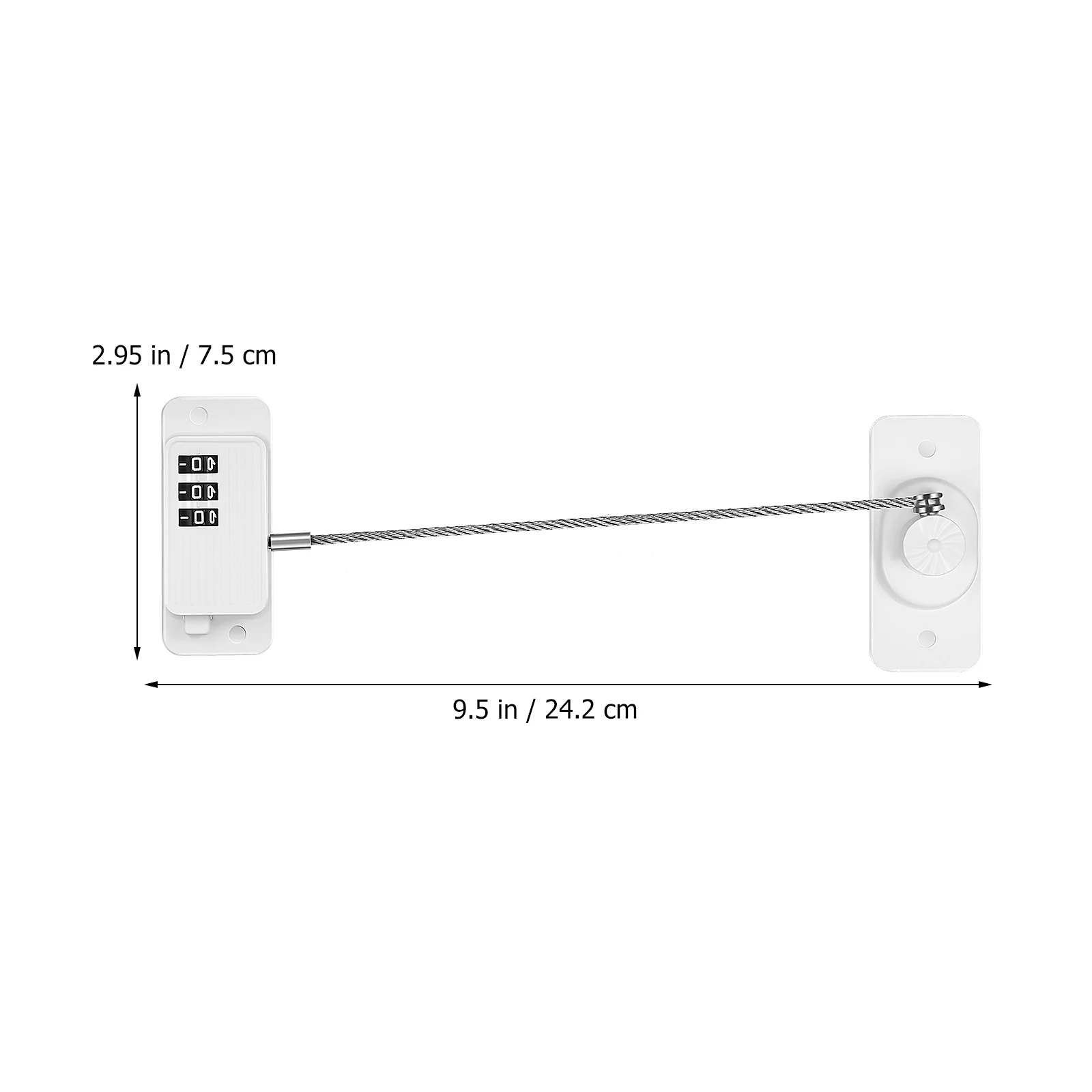 3 قطعة نافذة مع تركيب رمز خالية من الضرر للثلاجة والفريزر ودرج وخزانة الخزانة وأقفال أمان وأقفال الثلاجة