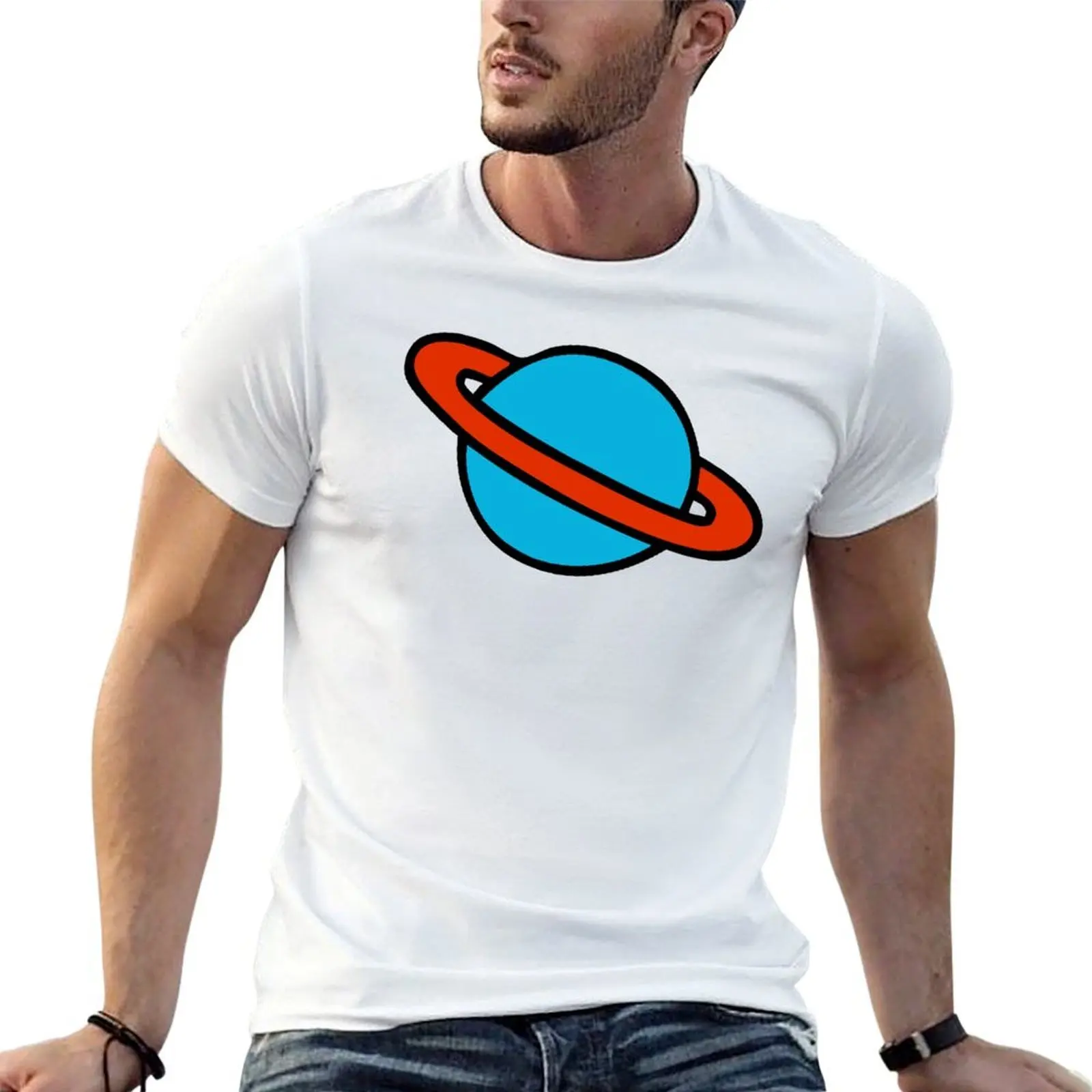 Space Planets Pattern T-Shirt t shirts for man pack white t shirt man luxury man t shirts cotton T-shirt