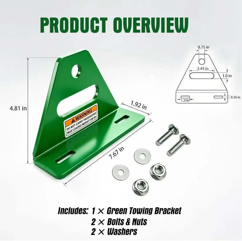 Lawn Mower Trailer Hitch Tow Bracket For John Deere Z315E Z325E Z330M Z320M ZTrak, Towing Hitch with Hardware Kit