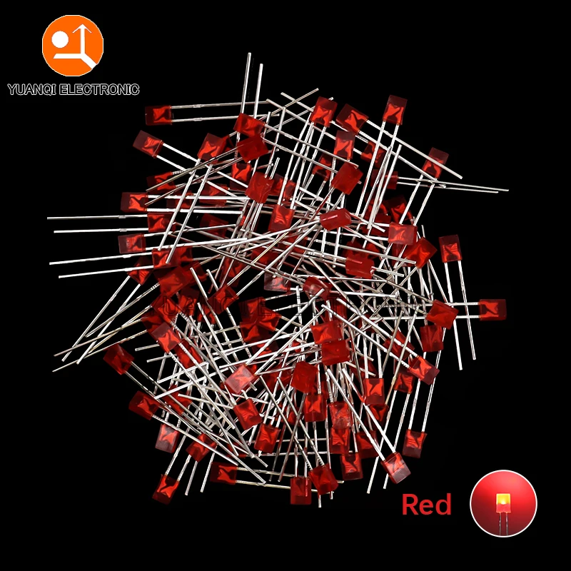 100pcs 2X3X4 Square LED 234 Red Light-emitting Diode White Yellow Red Green Blue 2*3*4 Electronic DIY Kit