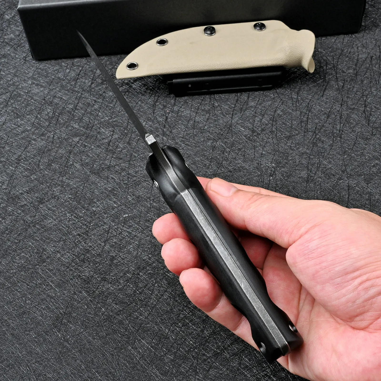 TRSKT-DC53 Faca de caça, Facas de acampamento, Faca Premium de sobrevivência, Faca tática, 61HRC, Cool Camping Gear com Kydex, Dropshipping