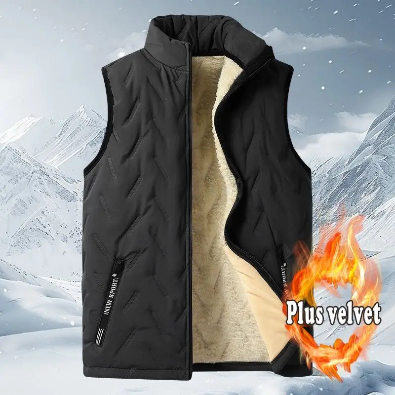 الخريف والشتاء جديد الرجال الحرارية ثلاث قطع مجموعة الوقوف طوق صوف الضأن سترة سترة سترة السراويل بالموجات فوق الصوتية