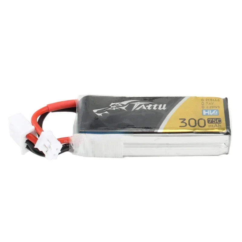 Tattu 300mAh 7.6V 75C 2S1P 2S Lipo Battery Pack with PH2.0 Plug Connector