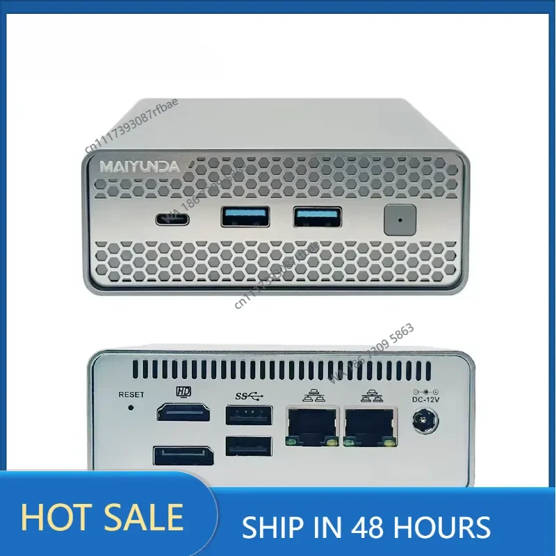 Portable N100/N150 Mini PC DDR5 4-Bay NVMe PCIe 3.0 NAS Server Home Small Business Media Storage Cloud Sharing Data Server