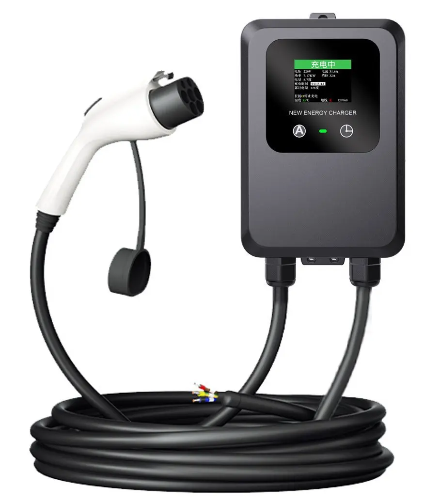 

IP55 Тип 2 7 кВт 32A EU EV Настенная зарядная станция переменного тока Высокоэффективная зарядная станция переменного тока для электромобилей Новая энергетическая зарядная станция