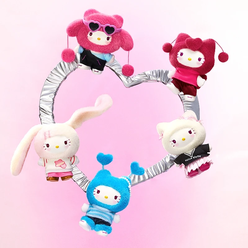 

Sanrio Hello Kitty Pop Star Vinyl Plush Keychain Charm - Kawaii Anime Gift for Girls, Soft Cute Bag Accessory