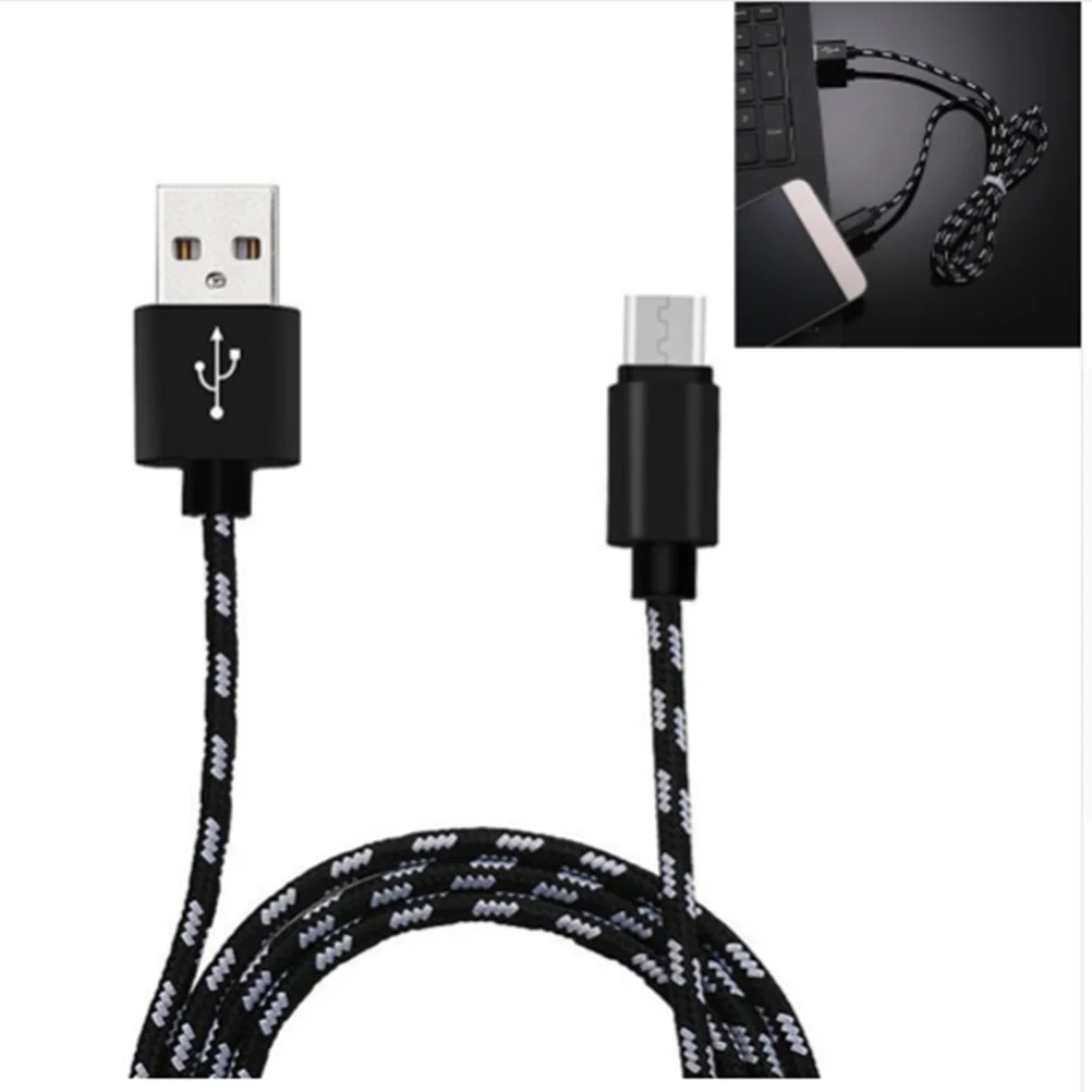 

1 Meter Micro USB Nylon Braided Data and Charging Cable Compatible Galaxy S7 Pixel 2 950
