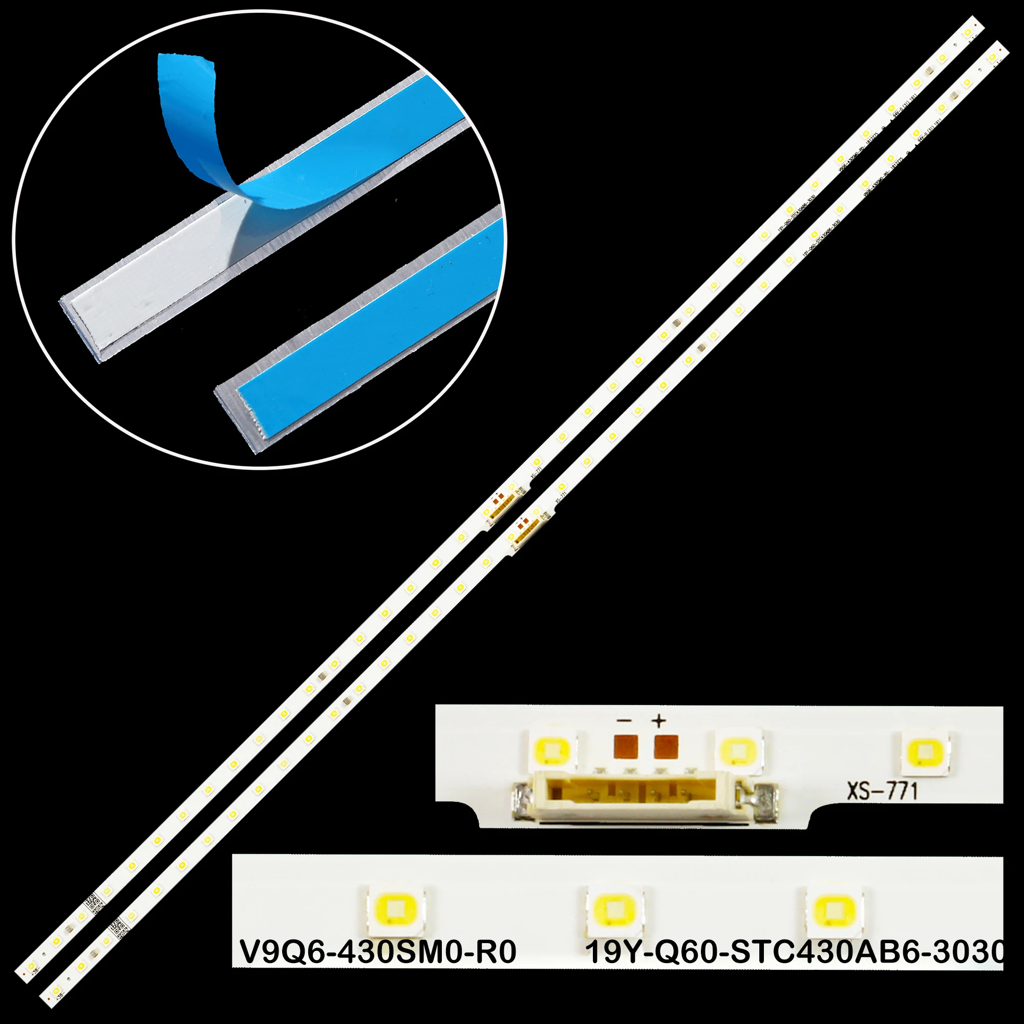 

Original LED BACKLIGHT Strip 38 lamp For 19Y Q60 STC430AB6 3030F BLUE BN96-48377A QN43Q6DRAF GQ43Q60RGT V9Q6-430SM0-R0