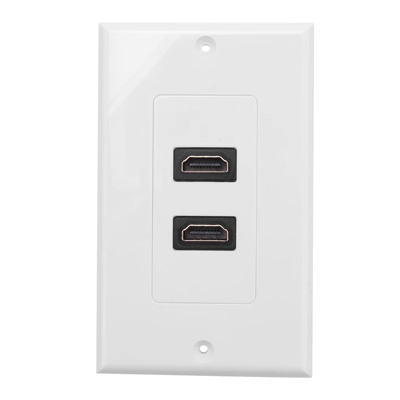 4X  2-Ports Wall Face Plate Panel Outlet 1080P Cover Coupler Socket HOT